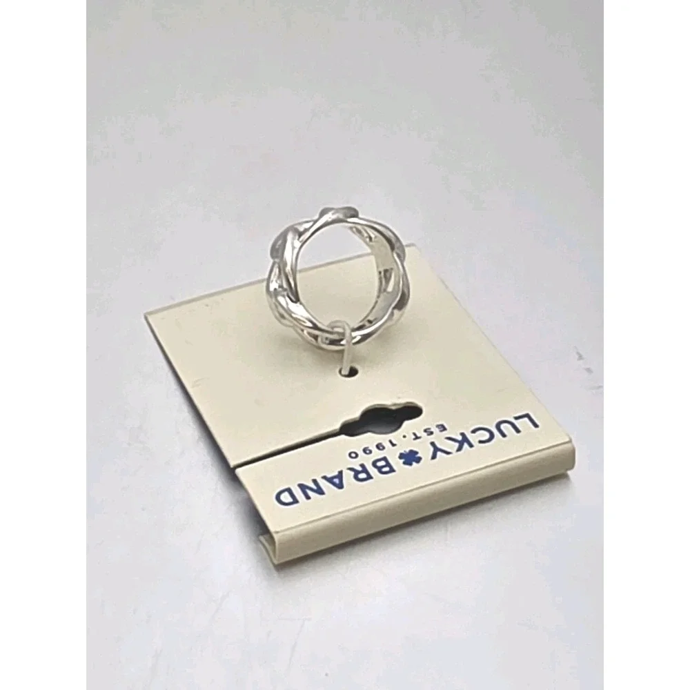 New LUCKY BRAND Ring Chain‎ Link Silver Tone Size 7 New w/ Tags FREE $HIPPING!!